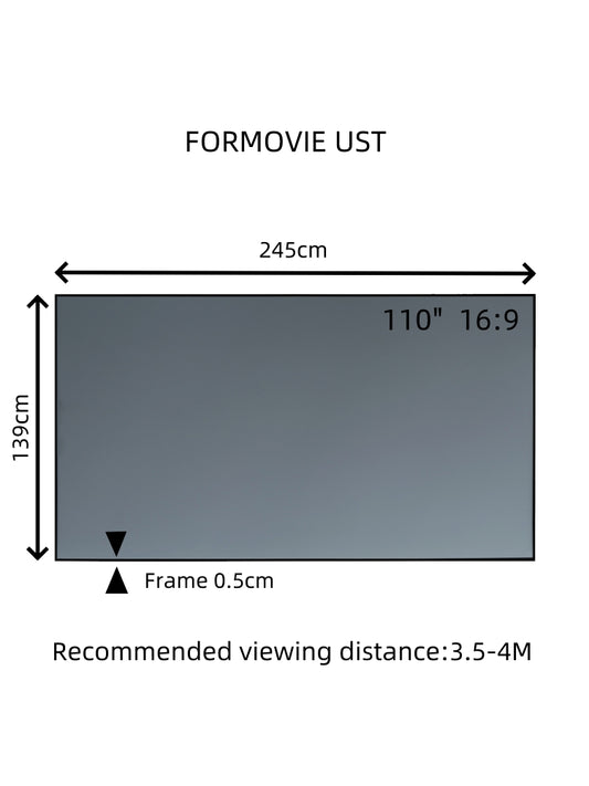 Formovie 80-120“ Inch Fresnel ALR Ultra Short Throw Projector Screen For UST