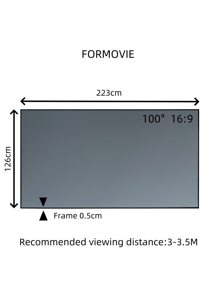Formovie 80-120“ Inch Fresnel ALR Short and Long Throw Projector Screen
