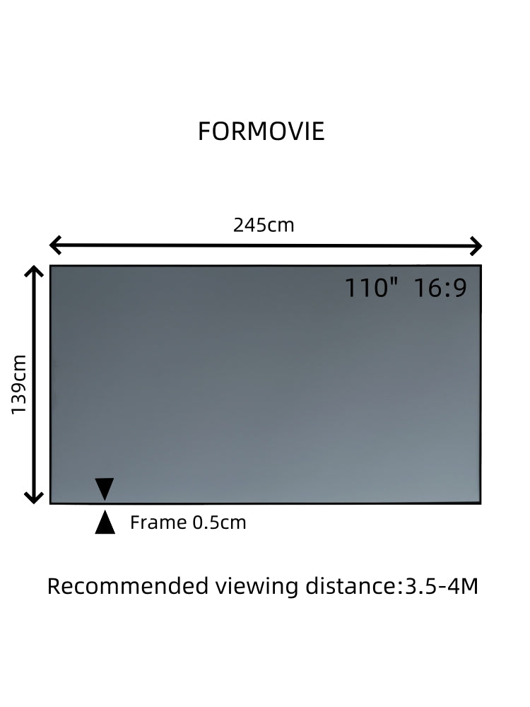 Formovie 80-120“ Inch Fresnel ALR Short and Long Throw Projector Screen