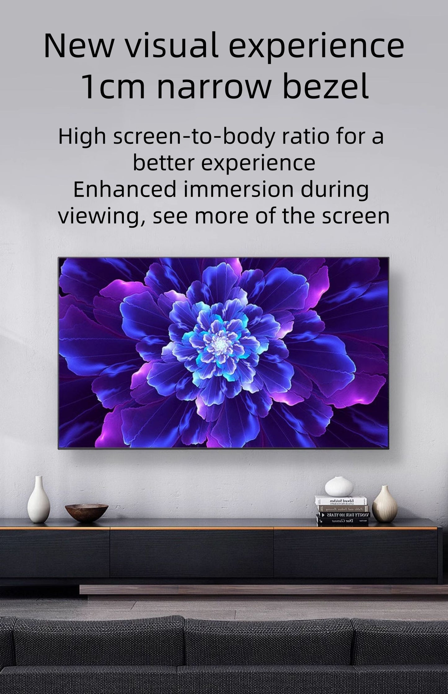 ProView 4K 72”-150” Dusk Grey Projection Screen, Featuring A Fixed Frame, Suits For 1500+ Lumens Projectors
