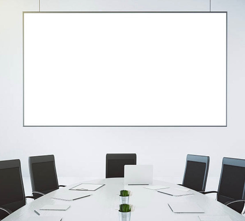 ProView 4K 72"-150"White Crystal Projection Screen, Featuring A Fixed Frame, Suitable For Any Projector